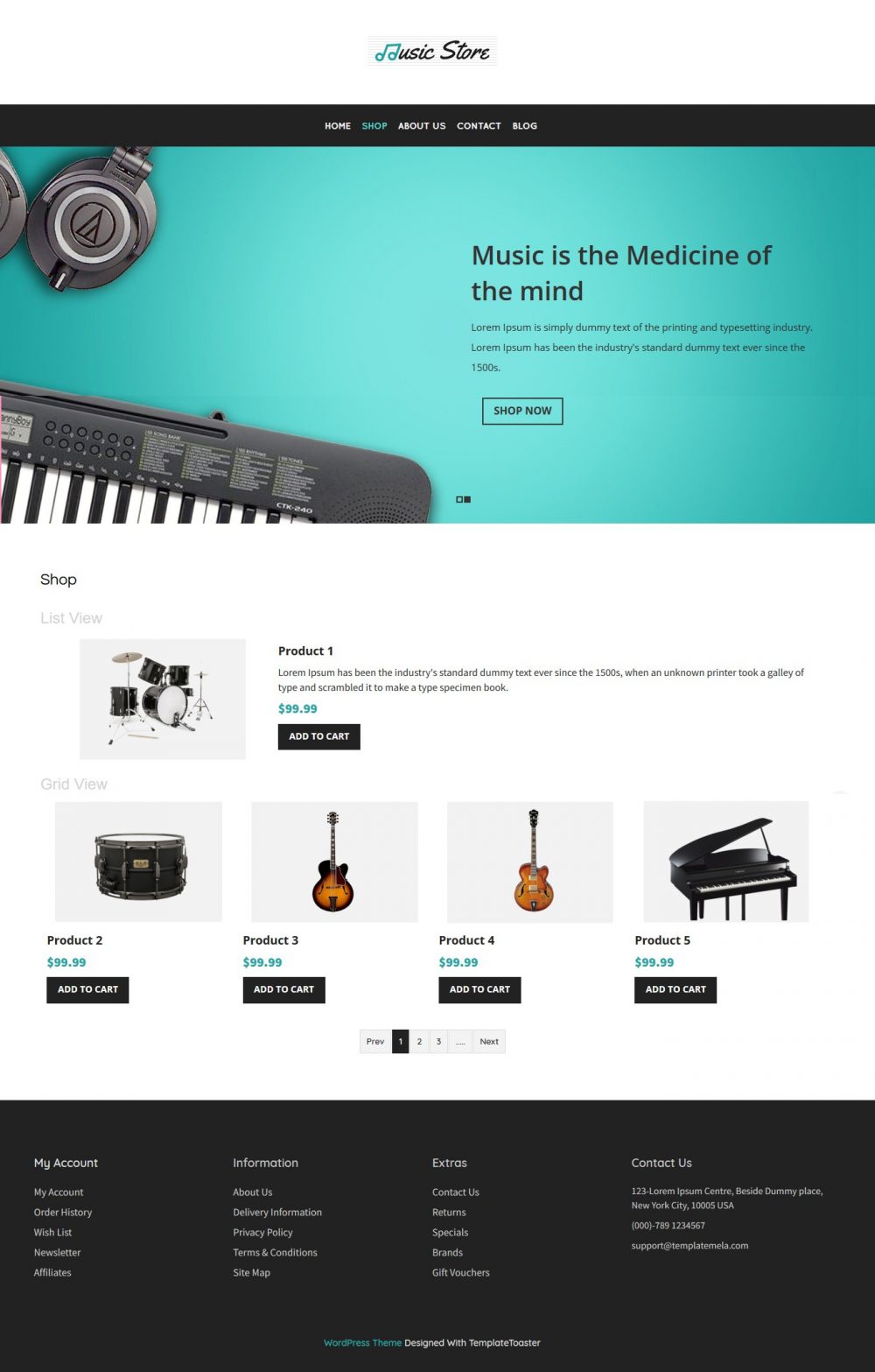 Music Store - Music Instruments WooCommerce Theme