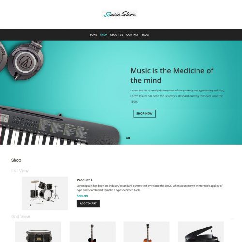 Music Store - Music Instruments WooCommerce Theme