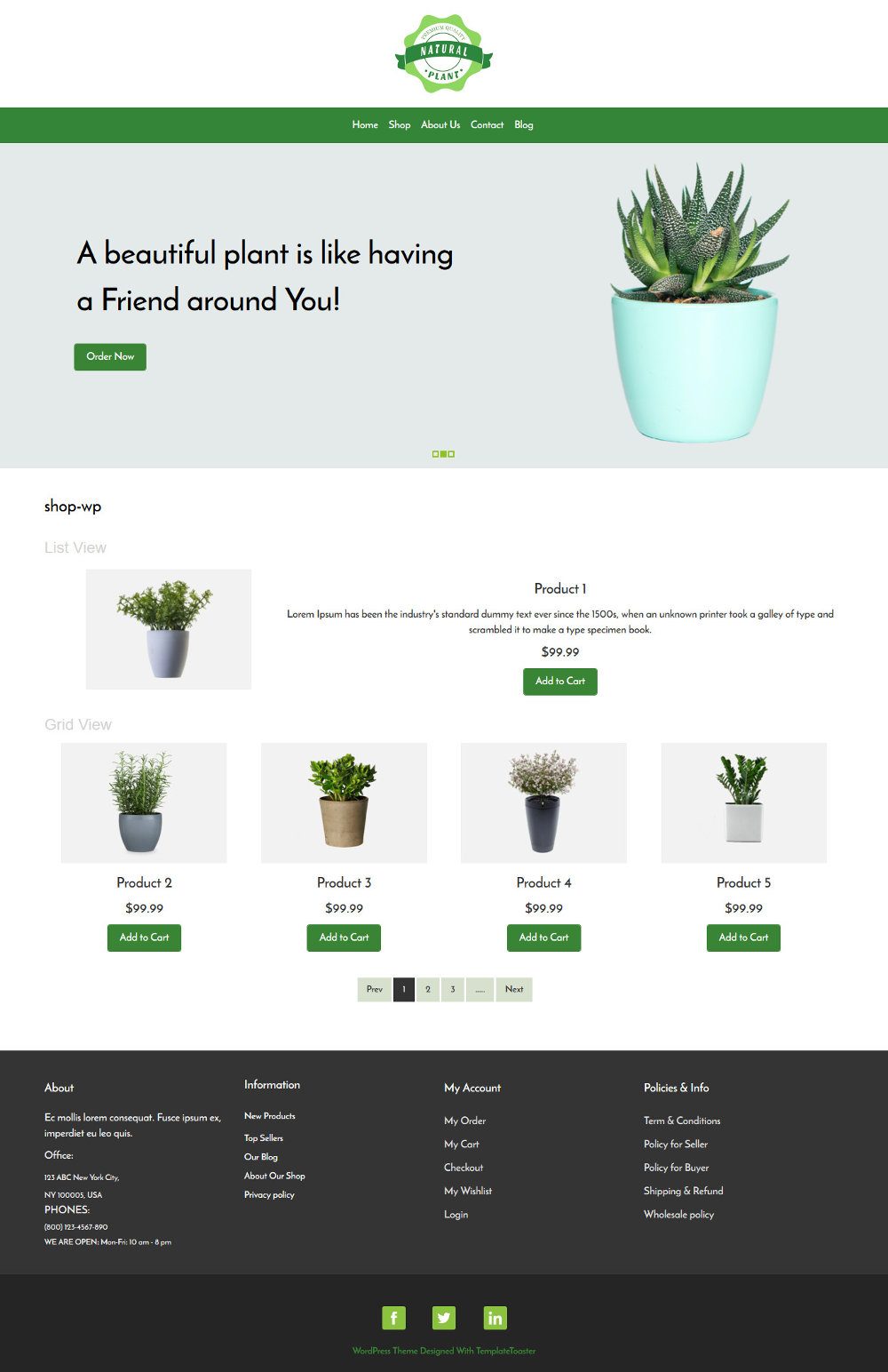 Natural Plant Online Plants Selling WooCommerce Theme