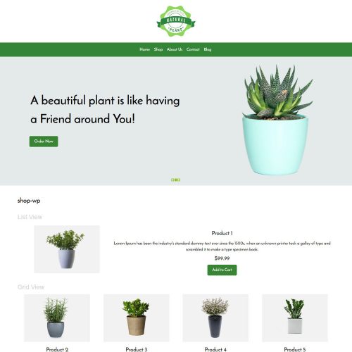 Natural Plant Online Plants Selling WooCommerce Theme