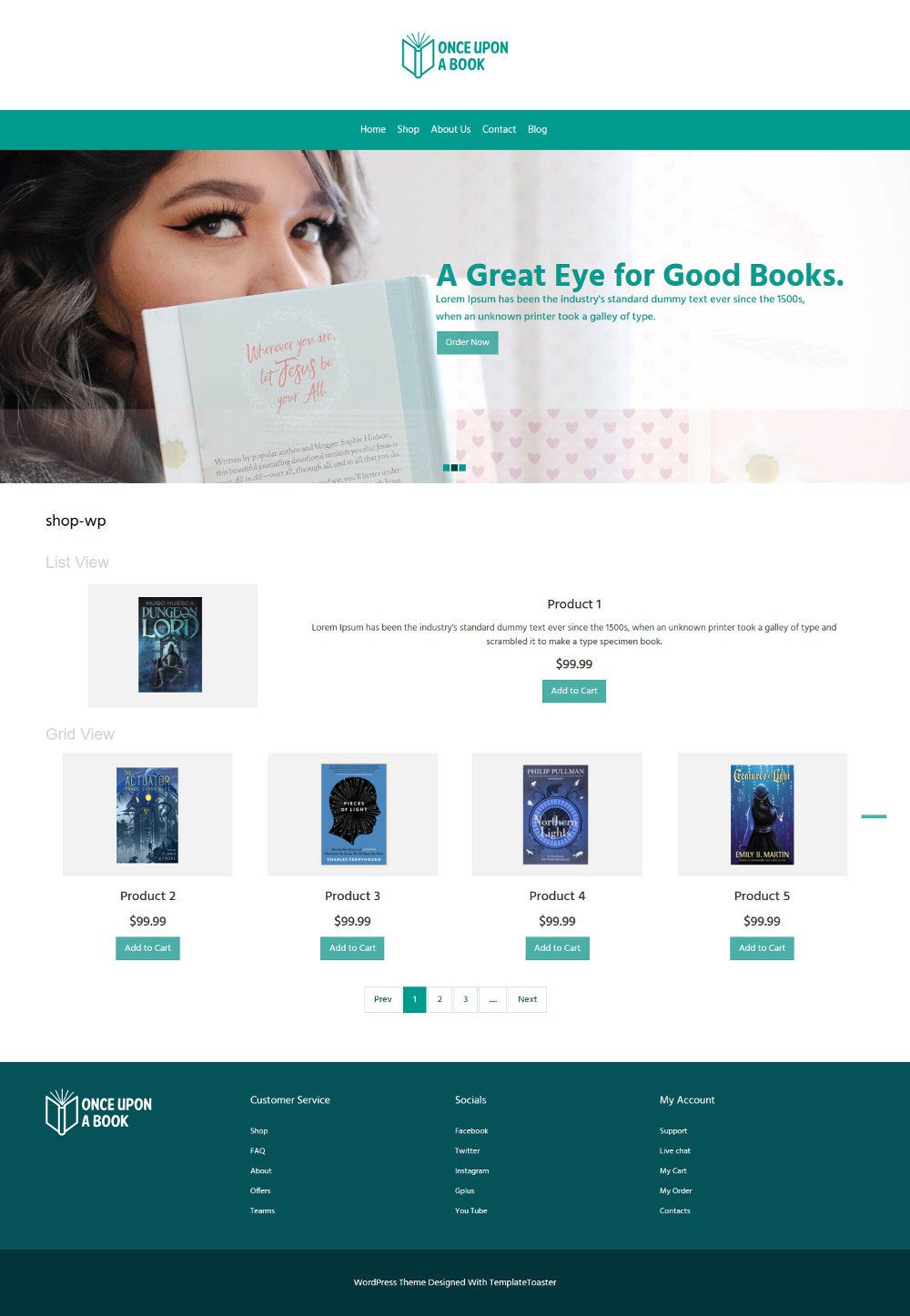 Once Upon a Book Online Book Store WooCommerce Theme