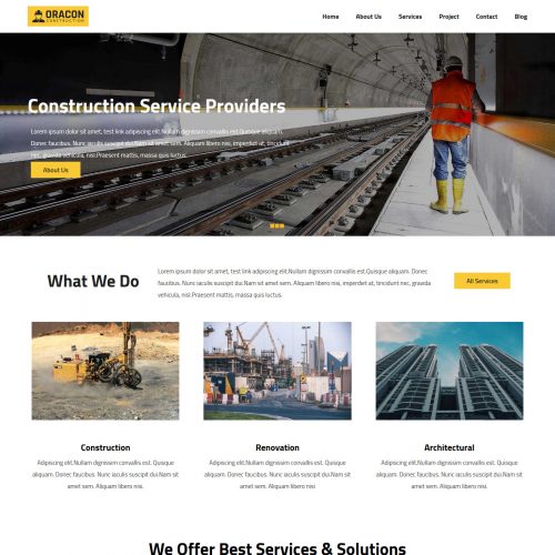 Oracon Construction Company Free Joomla Template