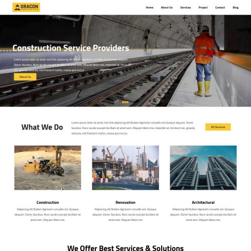 Oracon Construction Company Free WordPress Theme