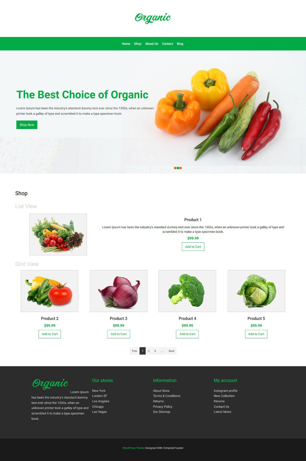 Organic Food WooCommerce Theme
