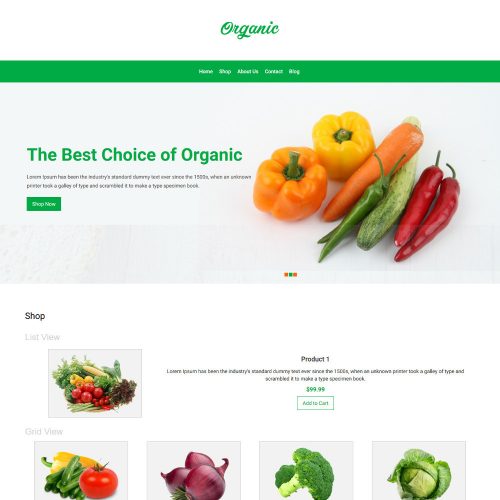 Organic Food WooCommerce Theme