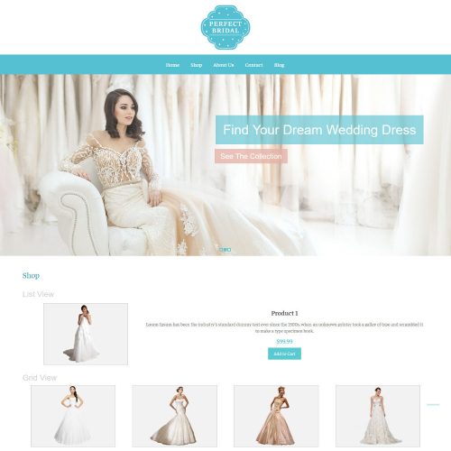 Perfect Bridal Wedding Dresses WooCommerce Theme