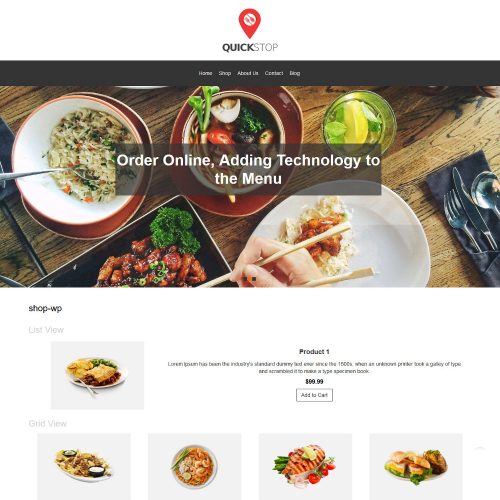 Quick Stop Online Restaurant WooCommerce Theme