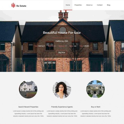 Re-Estate - Real Estate Free WordPress Theme