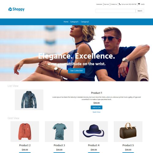 Shoppy Fashion Clothes and Accessories PrestaShop Theme