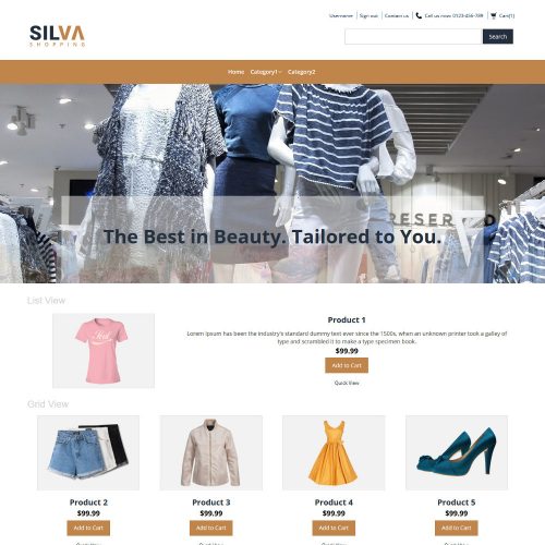 Silva Clothing Store Prestashop Theme