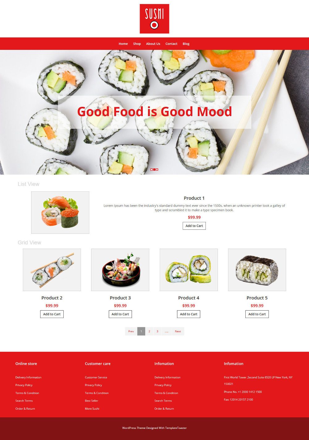 Sushi Foods WooCommerce Theme
