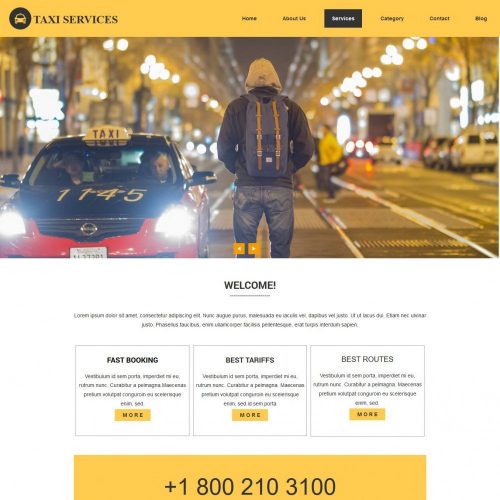 Taxi - Free WordPress Theme For Taxi Service