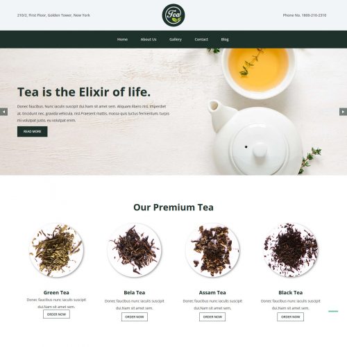 Tea And Coffee Company Free Joomla Template