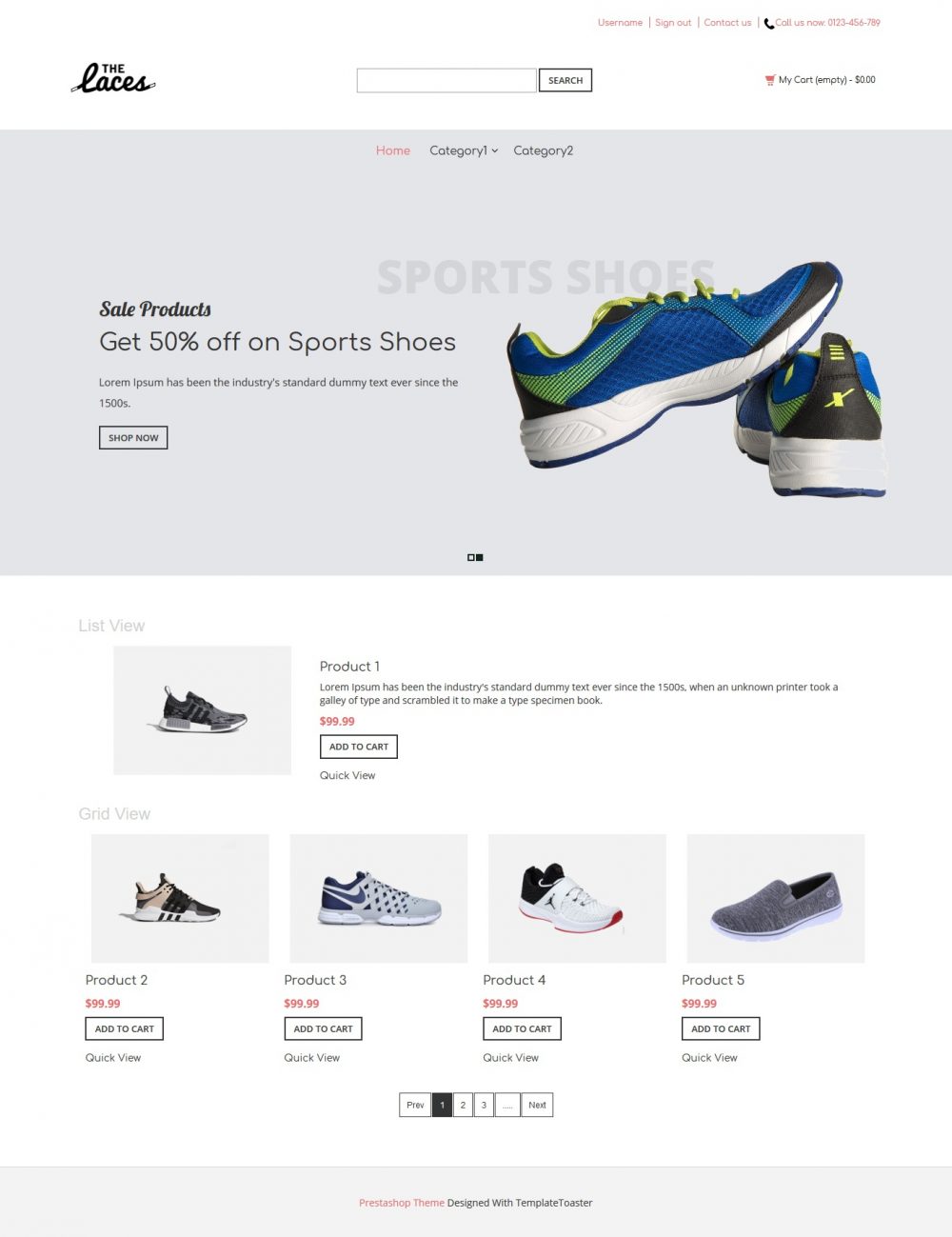 The Laces - Footwear Shop PrestaShop Theme