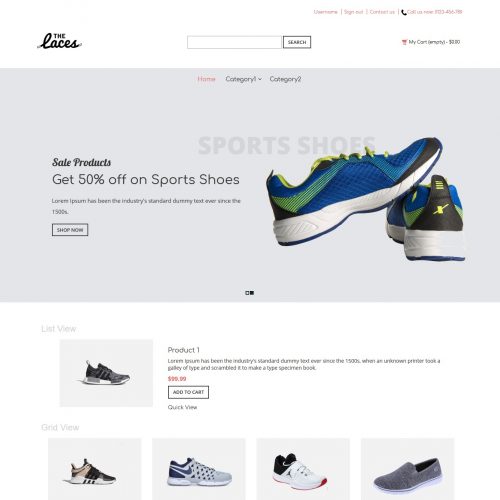 The Laces - Footwear Shop PrestaShop Theme