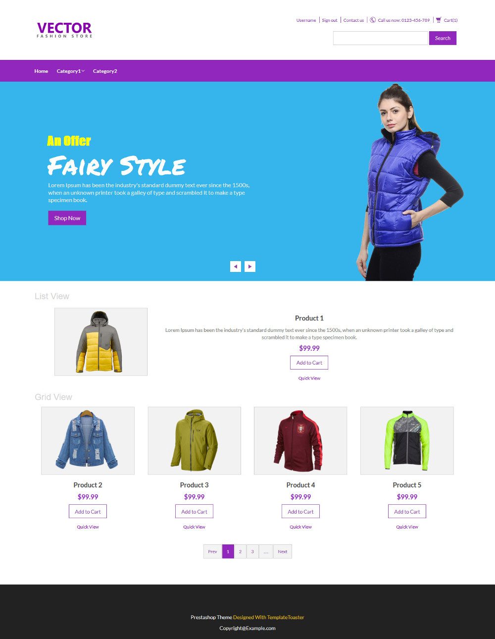 Vector Fashion Accesories PrestaShop Theme