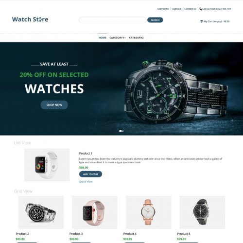 Watch Store - Watch Shop PrestaShop Theme