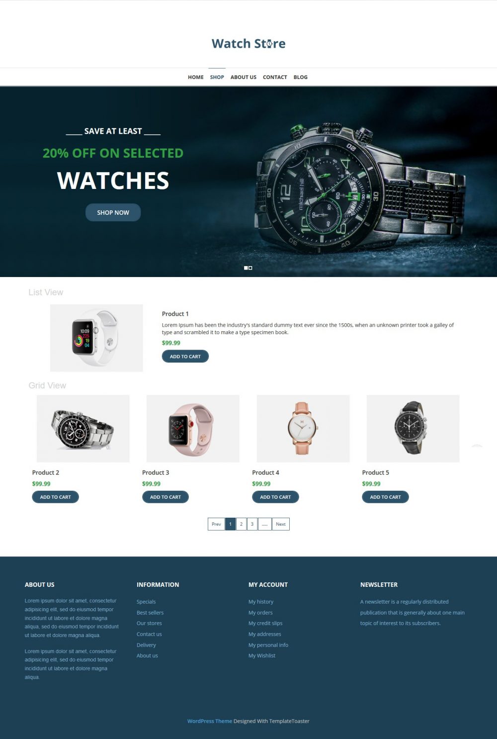 Watch Store - Watch Shop WooCommerce Theme