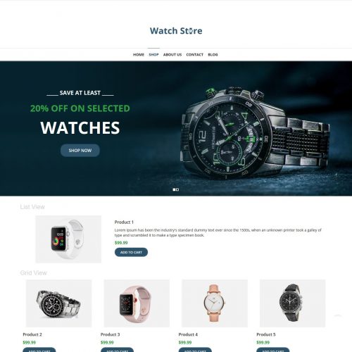 Watch Store - Watch Shop WooCommerce Theme