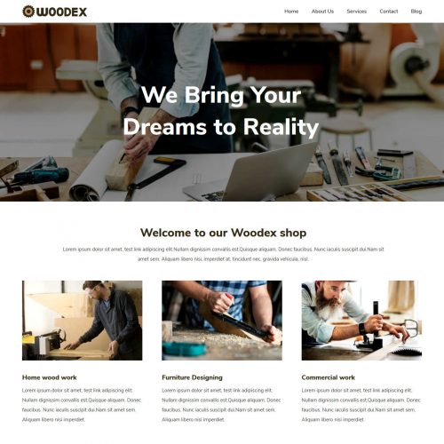 Woodex Carpenter Free WordPress Theme
