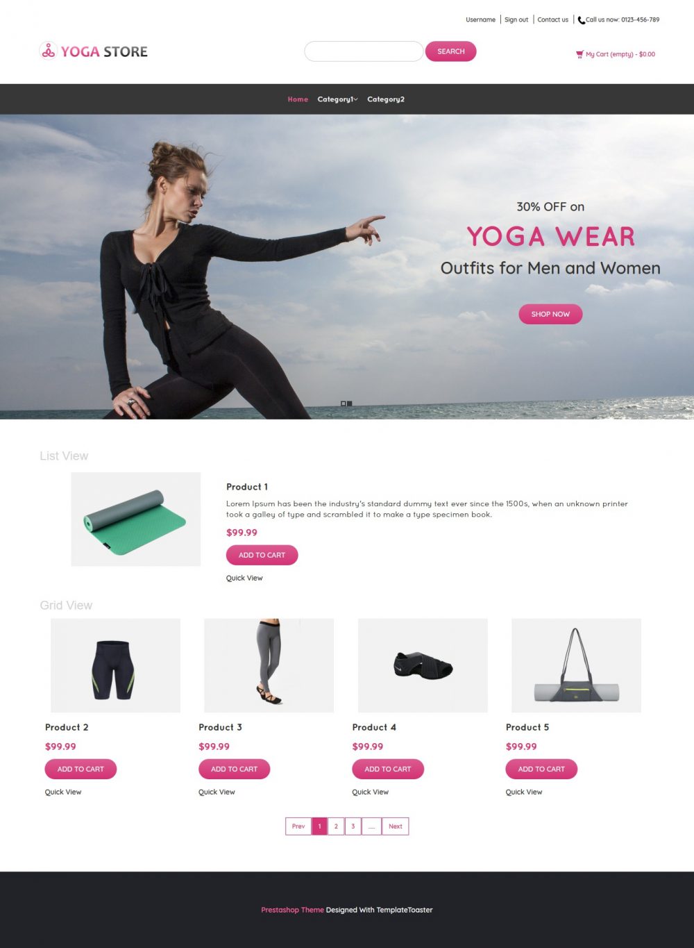 Yoga Store - Yoga Product Shop PrestaShop Theme