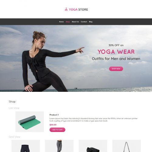 Yoga Store - Yoga Product Shop WooCommerce Theme