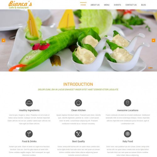 Bianca - Restaurant/Cafe WordPress Theme