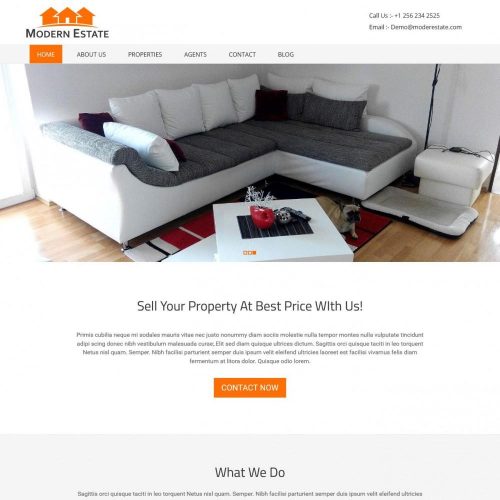 Modern - WordPress Theme for Real Estate/Interior Designs