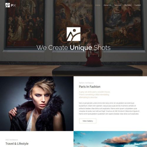 Pix - Photography Studio WordPress Theme