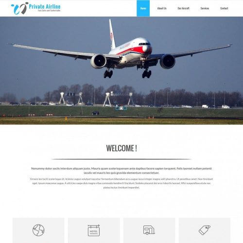 Private Airline - WordPress Theme for Private Airline Services