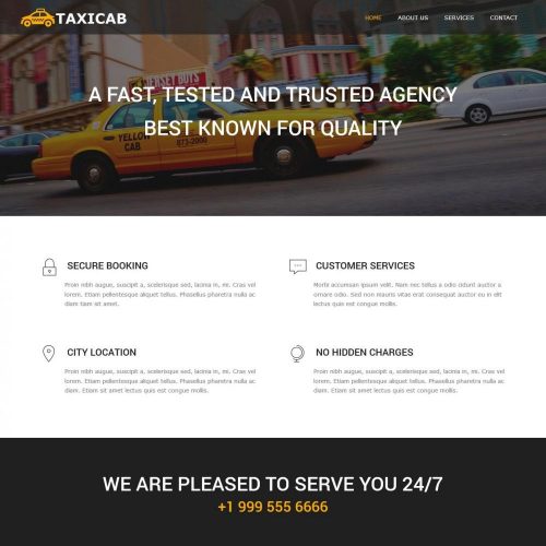 Taxi-Cab - Taxi Company And Taxi Firm Free WordPress Theme