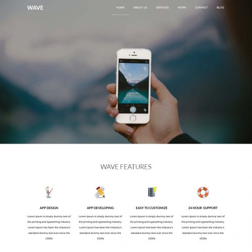 Wave - Free WordPress Theme For App Development Company