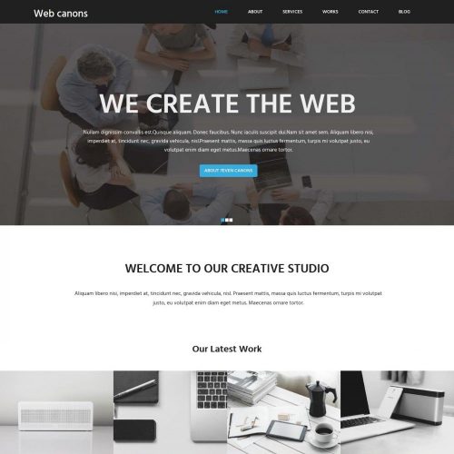 Web Canons - Corporate Free WordPress Theme For Web Agency/Studio
