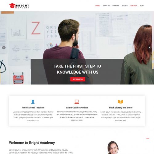 Bright Academy Learning Academy blogger template