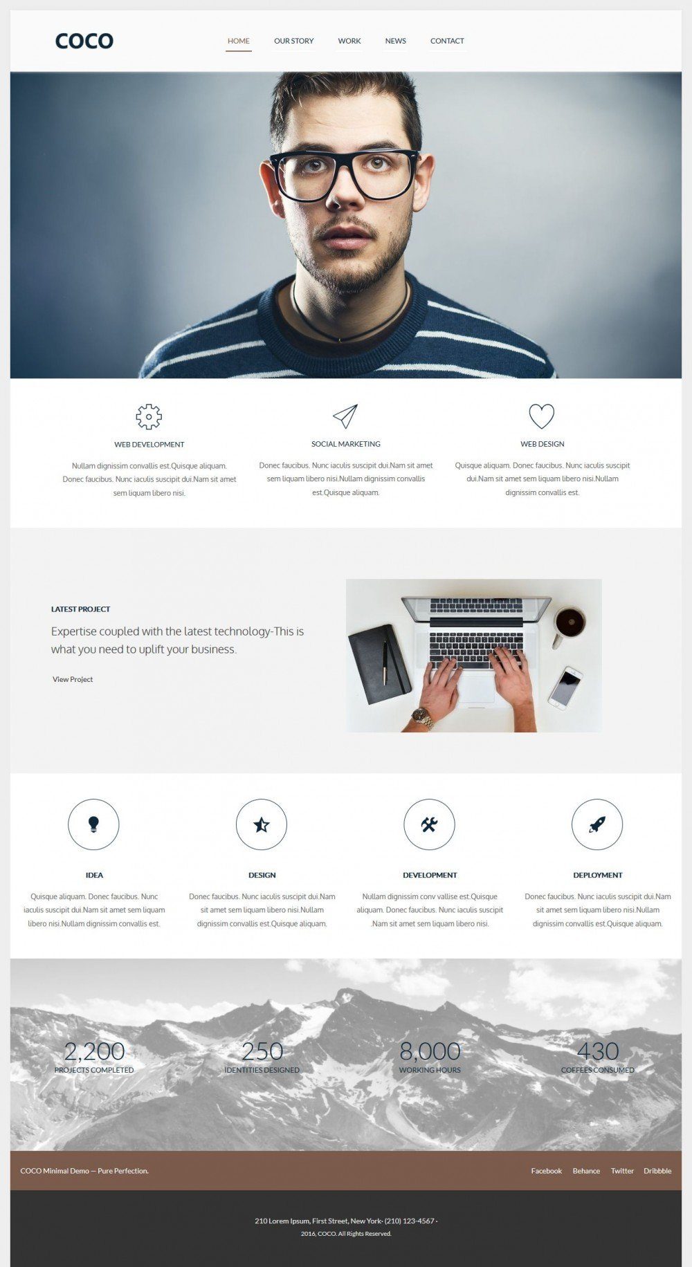 COCO - Flat Designed Joomla Web Agency Template