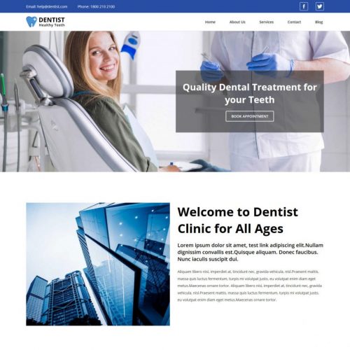 Dentist And Doctor Blogger Template