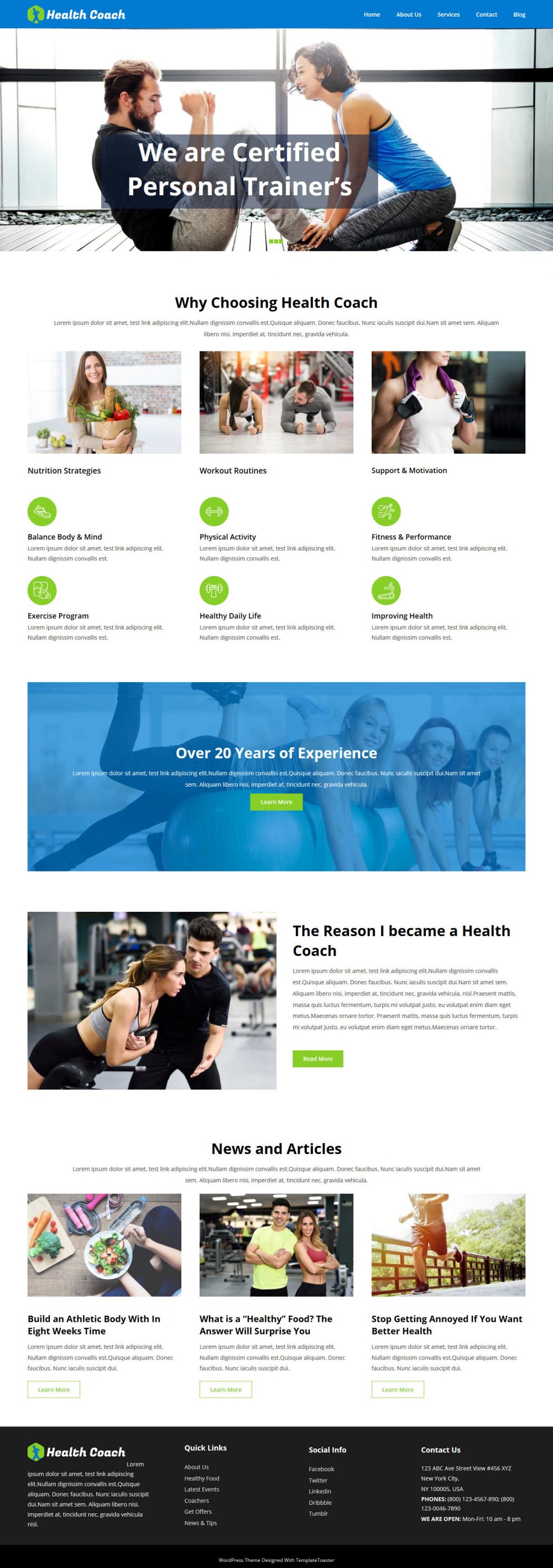 Health Coach Blogger Template