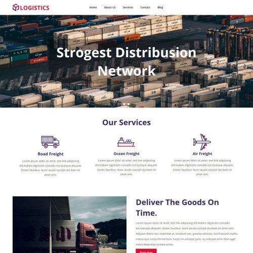 Logistics Cargo Company Blogger Template