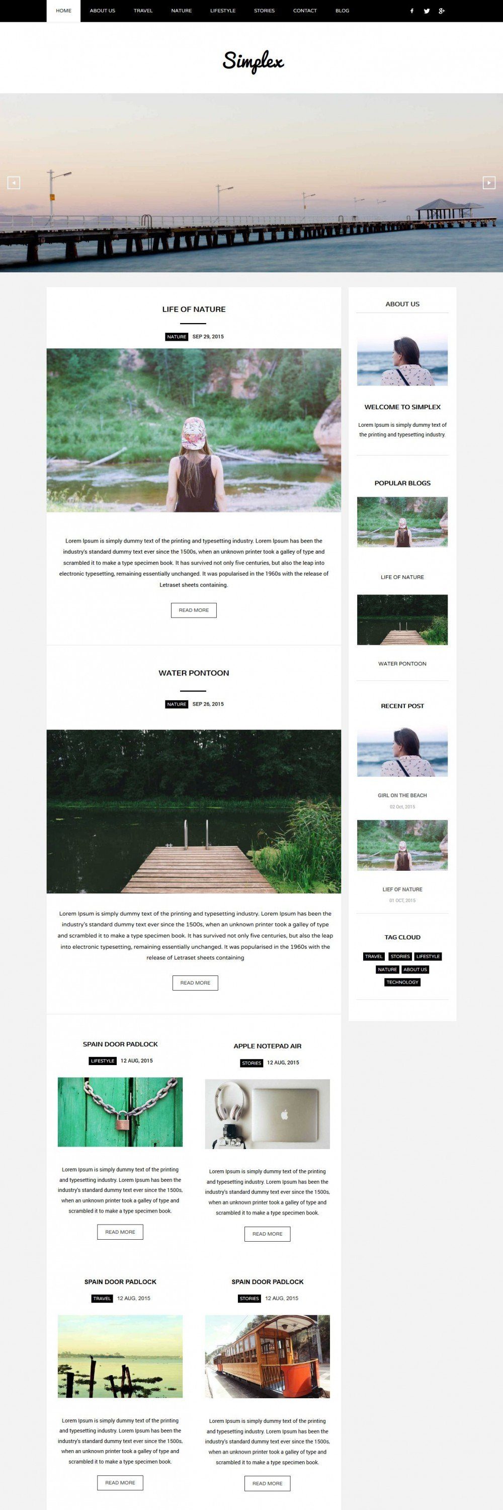 Simplex - Responsive Blog WordPress Theme