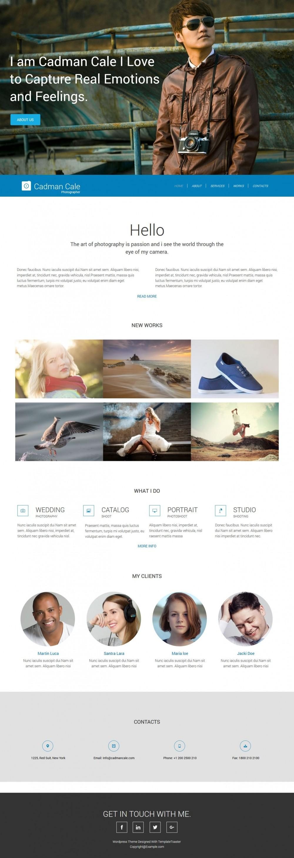 cadman cale personal photography blogger template