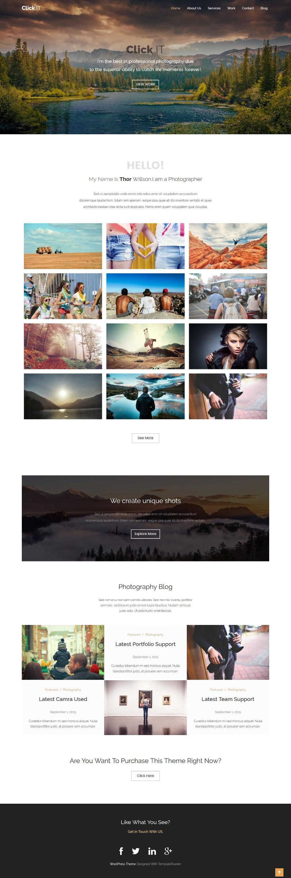 click it photography portfolio blogger template