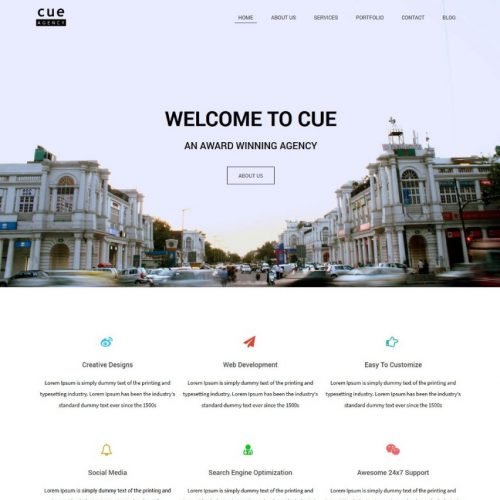 cue web development company blogger template