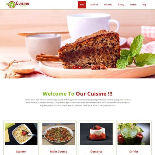 cuisine cafe restaurant blogger template
