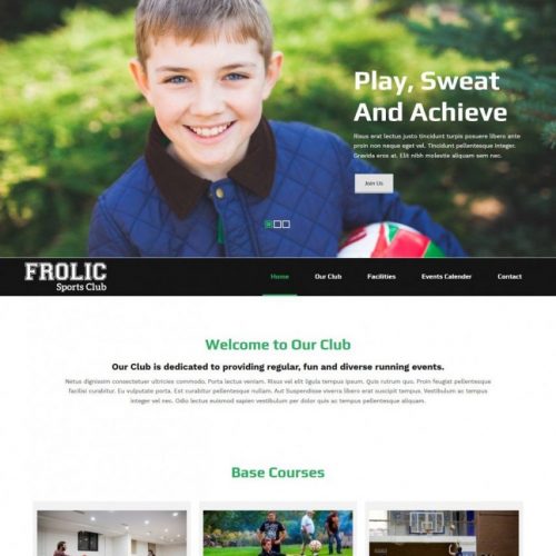 frolic sports club blogger template