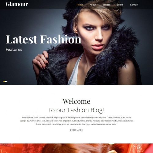glamour fashion blogger template