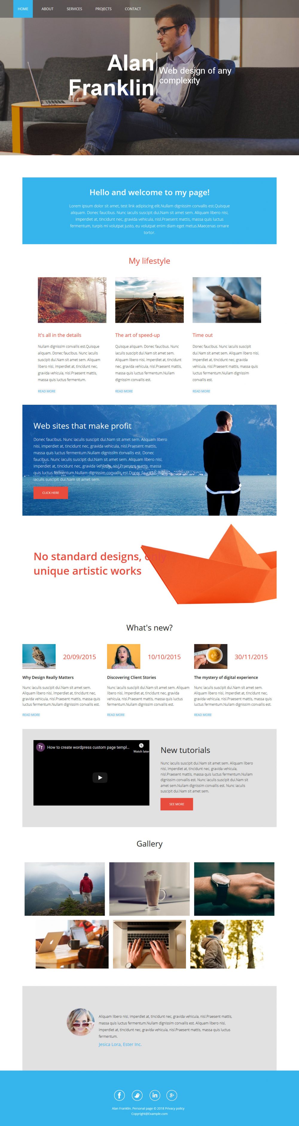 Alan Web Designer Portfolio HTML Template