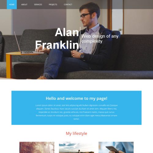 Alan Web Designer Portfolio HTML Template