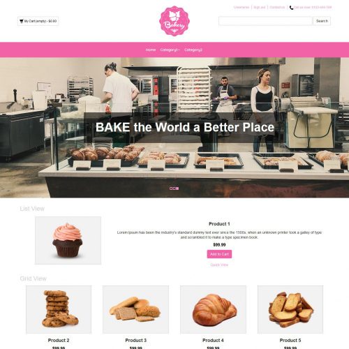 Bakery Cake Online Shop Virtuemart Template