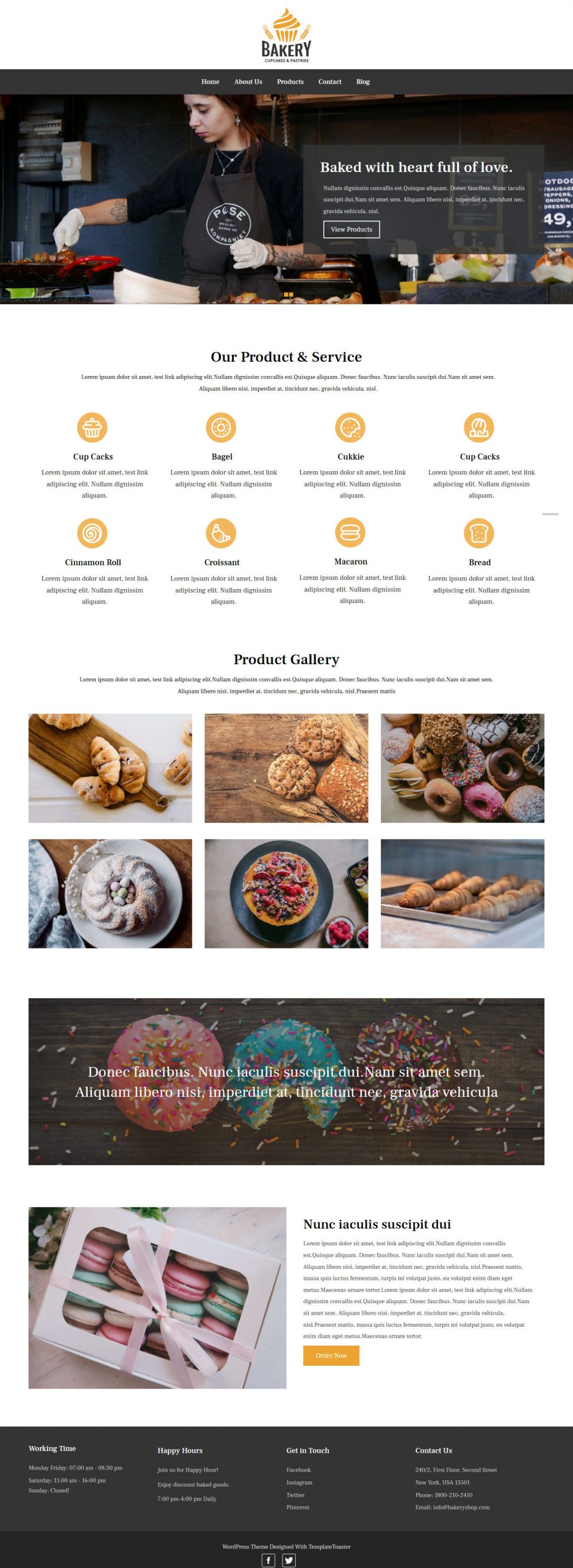 Bakery Drupal Theme For Bakeries