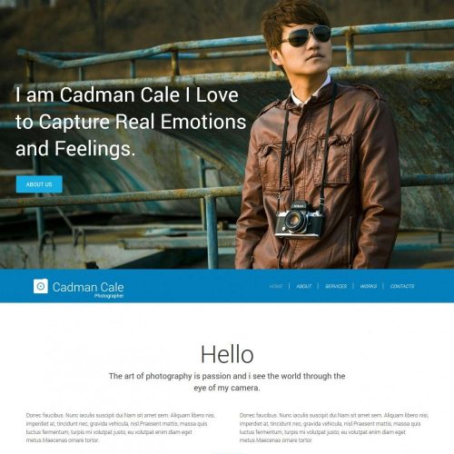 Cadman Cale Personal Photography HTML Template